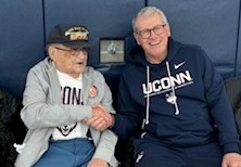 Fan meets UConn coach for 100th birthday